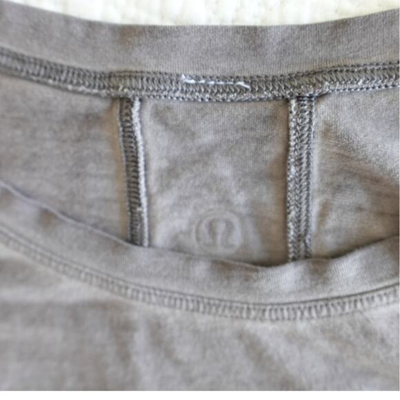 Athleta Black Racer Back Tank top and a Lululemon Gray/Brown Crop T shirt top - Picture 9 of 12